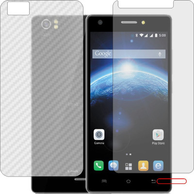 ZINGTEL Front and Back Screen Guard for LAVA IRIS X5 (Front Matte Finish & Back 3d Carbon Fiber)(Pack of 2)