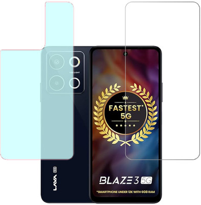VAYUVAULT Front and Back Screen Guard for LAVA Blaze 3 5G(Pack of 2)