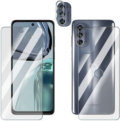 FCS Front and Back Screen Guard for Motorola Moto G Stylus (2022) Front+Back+Camera (Glossy)(Pack of 3)