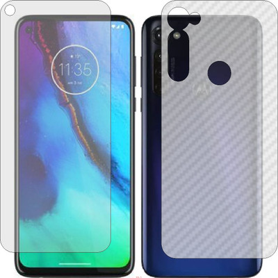 Mobling Front and Back Screen Guard for MOTOROLA MOTO G PRO (Front 9H Hardness Matte & Carbon Fiber Skin for Back)(Pack of 2)