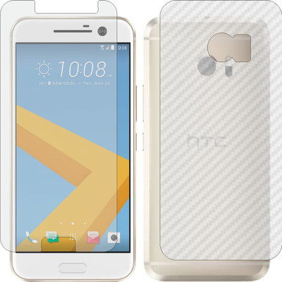 ZINGTEL Front and Back Screen Guard for HTC 10 (Front Matte Finish & Back 3d Carbon Fiber)(Pack of 2)