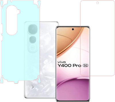 VAYUVAULT Front and Back Screen Guard for vivo Y400 Pro 5G, Front Screen Guard Glossy finish, Back Screen Guard Matte finish, Back Screen Guard With Side(Pack of 2)