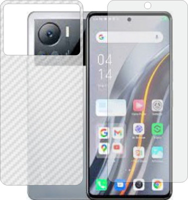 ZINGTEL Front and Back Screen Guard for INFINIX NOTE 12 VIP X672 (Front Matte Finish & Back 3d Carbon Fiber)(Pack of 2)