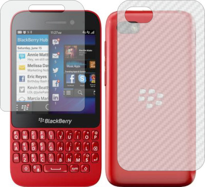 Mobling Front and Back Screen Guard for BLACKBERRY Q5 (Front 9H Hardness Matte & Carbon Fiber Skin for Back)(Pack of 2)