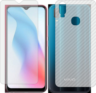 ZINGTEL Front and Back Screen Guard for VIVO Y3 STANDARD (Front Matte Finish & Back 3d Carbon Fiber)(Pack of 2)