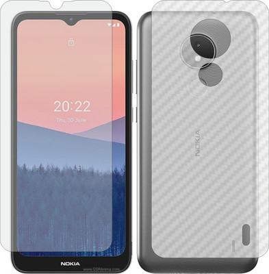ZINGTEL Front and Back Screen Guard for NOKIA C 21 (Front Matte Finish & Back 3d Carbon Fiber)(Pack of 2)