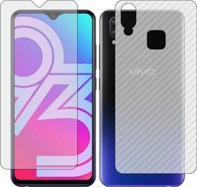 Mobling Front and Back Screen Guard for VIVO Y93 S (Front 9H Hardness Matte & Carbon Fiber Skin for Back)(Pack of 2)