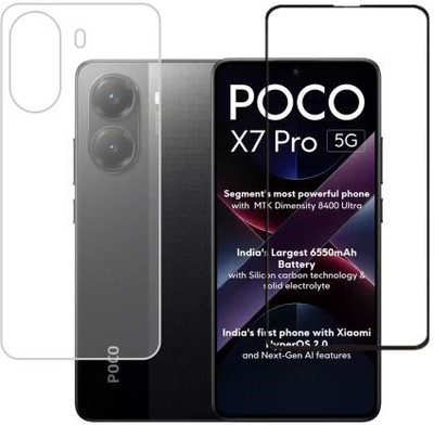 GLAMEECH Front and Back Screen Guard for Poco X7 pro, Poco X7 pro 5G, Poco X7 pro(Pack of 2)