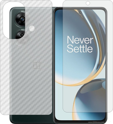 ZINGTEL Front and Back Screen Guard for Oneplus Nord N30 5G (Matte Front & Carbon Fiber Back Skin Combo)(Pack of 2)