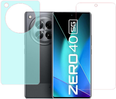 SPRITZEN Front and Back Screen Guard for Infinix Zero 40 5G, Front Clear Back Matte(Pack of 2)