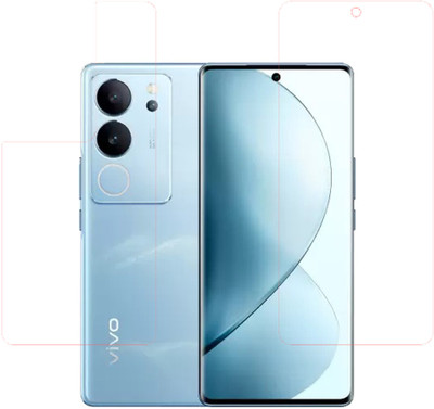 VAYUVAULT Front and Back Screen Guard for vivo V29 5G, Clear(Pack of 2)