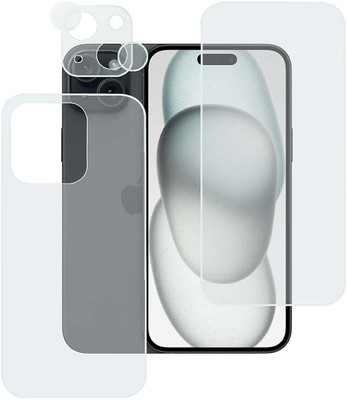 MOKPLZ Front and Back Screen Guard for IPHONE 15 PLUS(Pack of 3)