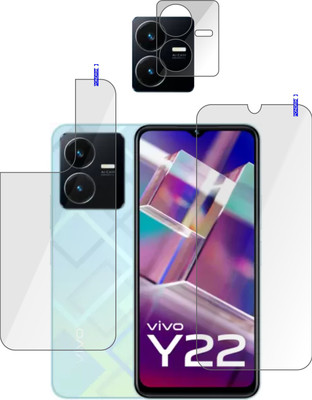 PONDRIK Front and Back Screen Guard for vivo Y22(Pack of 3)