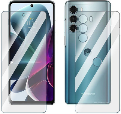 Enlinea Front and Back Screen Guard for Motorola Moto G200 5G Front+Back (Glossy)(Pack of 2)
