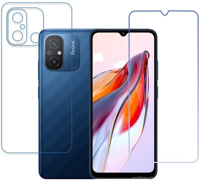 DVTECH Front and Back Screen Guard for 9H Xiaomi Redmi 12C(Pack of 1)
