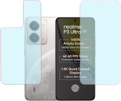 KARTRAY Front and Back Screen Guard for Realme P3 Ultra 5G, Front Matte Back Matte(Pack of 2)