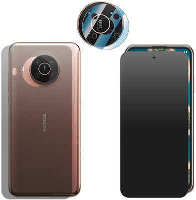 FCS Front and Back Screen Guard for Nokia X20 Front+Back+Camera (Matte)(Pack of 3)