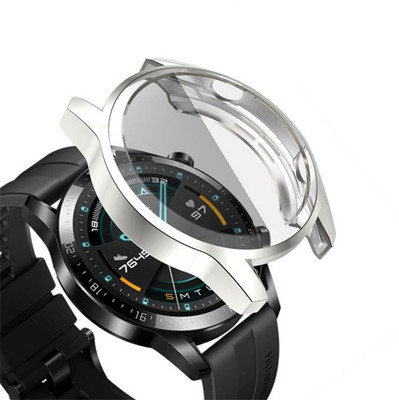 KAZUKI Front and Back Screen Guard for Huawei Watch Gt 2e / Honor GT2E Smart Watch Protective Bumper Shell (Silver)(Pack of 1)