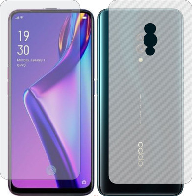 Mobling Front and Back Screen Guard for OPPO K3 (Front 9H Hardness Matte & Carbon Fiber Skin for Back)(Pack of 2)