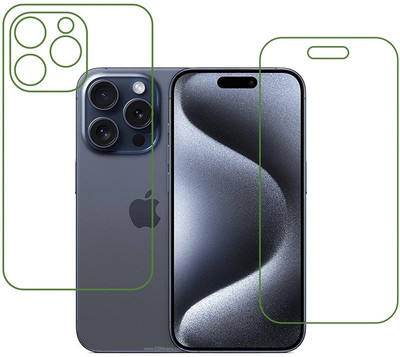 DVTECH Front and Back Screen Guard for 9H Apple iPhone 15 Pro(Pack of 1)