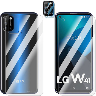 FCS Front and Back Screen Guard for LG W41 Front+Back+Camera (Glossy)(Pack of 3)