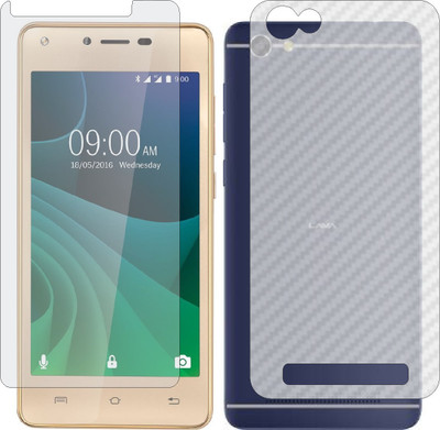 ZINGTEL Front and Back Screen Guard for LAVA A77 (Front Matte Finish & Back 3d Carbon Fiber)(Pack of 2)