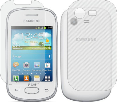 MOBART Front and Back Screen Guard for SAMSUNG GALAXY STAR (Front Matte Finish & Back 3d Carbon Fiber)(Pack of 2)
