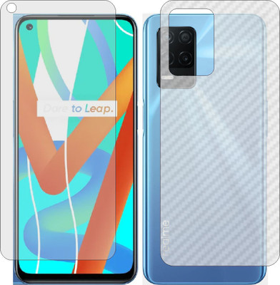 ZINGTEL Front and Back Screen Guard for REALME V13 (Front Matte Finish & Back 3d Carbon Fiber)(Pack of 2)
