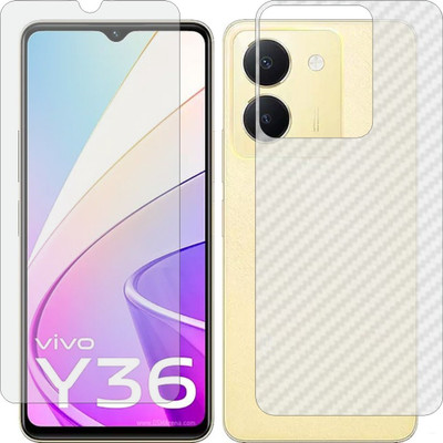 ZINGTEL Front and Back Screen Guard for Vivo Y36 India (Matte Front & Carbon Fiber Back Skin Combo)(Pack of 2)