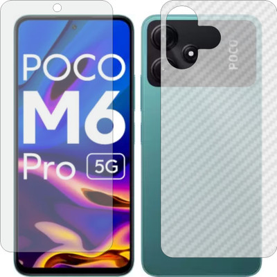 Mobling Front and Back Tempered Glass for MI Poco M6 Pro 5G(Pack of 2)