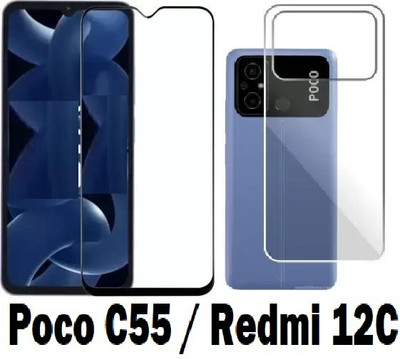 welldesign Front and Back Screen Guard for REDMI 12C, POCO C55(Pack of 1)