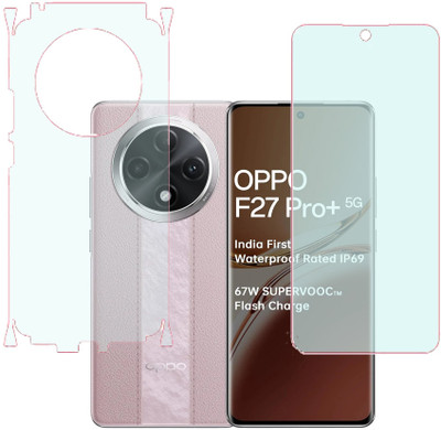 KARTRAY Front and Back Screen Guard for Oppo F27 Pro Plus 5G, Matte With Sides(Pack of 2)