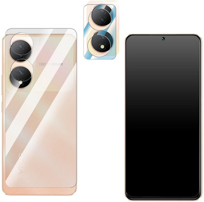 FCS Front and Back Screen Guard for vivo Y100 Front+Back+Camera (Matte)(Pack of 3)