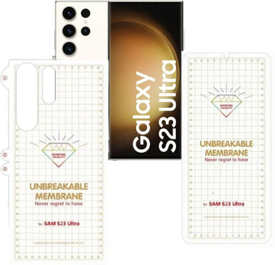 CASELIA Front and Back Tempered Glass for Samsung Galaxy S23 Ultra(Pack of 2)
