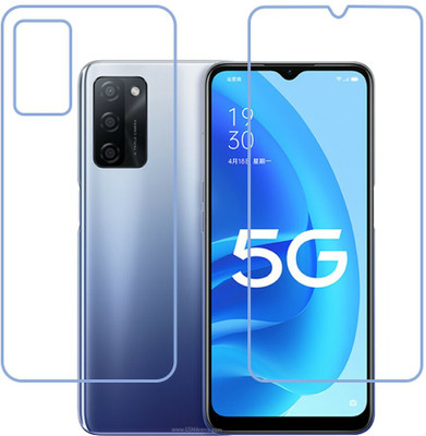 DVTECH Front and Back Screen Guard for 9H Crystal Clear Front And TPU BackOppo A55s(Pack of 1)