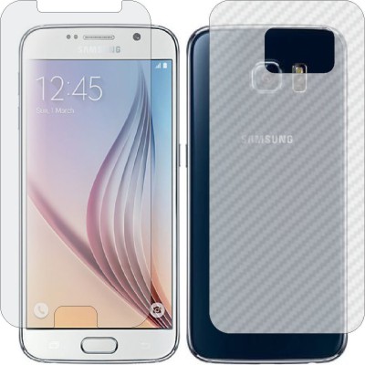 ZINGTEL Front and Back Screen Guard for SAMSUNG S6 DUOS (Front Matte Finish & Back 3d Carbon Fiber)(Pack of 2)