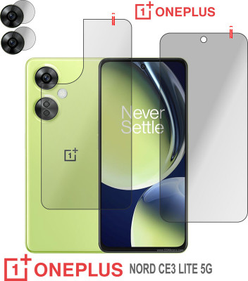 Cinzia Front and Back Screen Guard for OnePlus Nord CE 3 Lite 5G(Pack of 3)