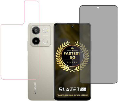 KARTRAY Front and Back Screen Guard for Lava Blaze 3 5G(Pack of 2)
