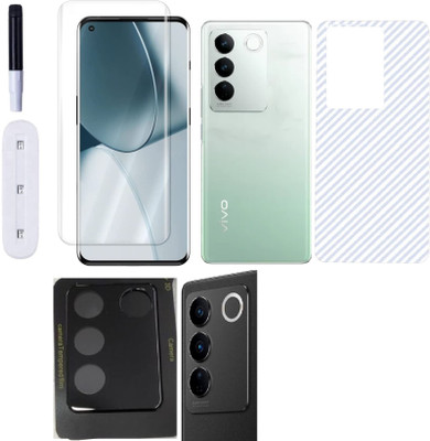 COVER CAPITAL Front and Back Tempered Glass for Vivo V27 Pro 5G(Pack of 3)