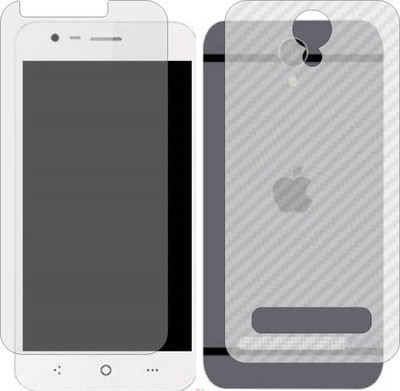 Mobling Front and Back Screen Guard for LEPHONE W9 (Front 9H Hardness Matte & Carbon Fiber Skin for Back)(Pack of 2)