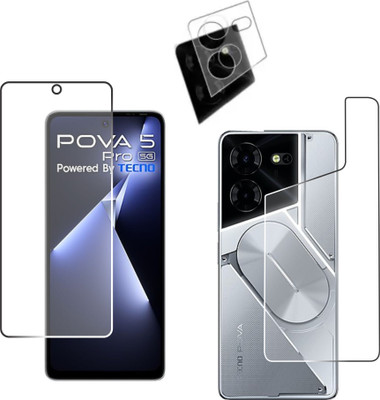 chakoor Front and Back Screen Guard for tecno pova 5 pro 5g(Pack of 3)