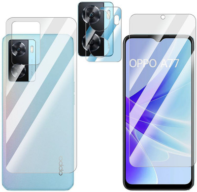 FCS Front and Back Screen Guard for Oppo A77 4G Front+Back+Camera (Glossy)(Pack of 3)