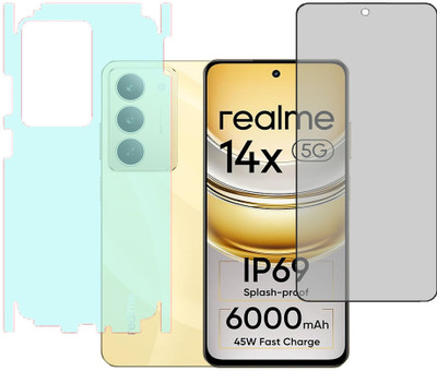 SPRITZEN Front and Back Screen Guard for Realme 14x 5G(Pack of 2)
