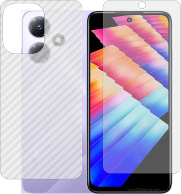 ZINGTEL Front and Back Screen Guard for Infinix Hot 30 Play Nfc X6835 (Matte Front & Carbon Fiber Back Skin Combo)(Pack of 2)