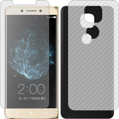 ZINGTEL Front and Back Screen Guard for LE PRO 3 AL EDITION (Front Matte Finish & Back 3d Carbon Fiber)(Pack of 2)