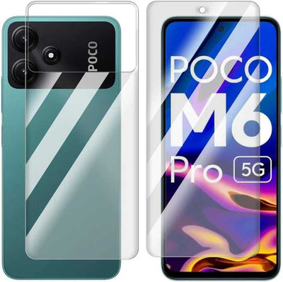 Guardor Front and Back Screen Guard for Xiaomi Poco M6 Pro Screen Guard | Xiaomi Poco M6 Pro Screen Protector | Front + Back Screen Guard Anti Glare Scratch Resistant(Pack of 1)