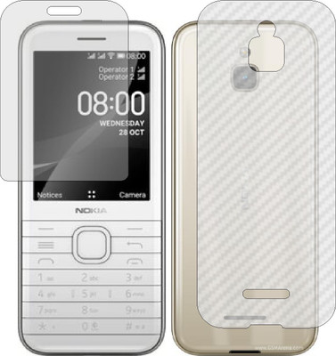 MOBART Front and Back Screen Guard for NOKIA 8000 4G (Front Matte Finish & Back 3d Carbon Fiber)(Pack of 2)