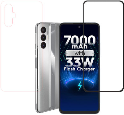 KARTRAY Front and Back Screen Guard for Tecno Pova 3(Pack of 2)