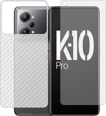 MOBART Front and Back Screen Guard for OPPO K10 PRO PGIM10 (Front Matte Finish & Back 3d Carbon Fiber)(Pack of 2)