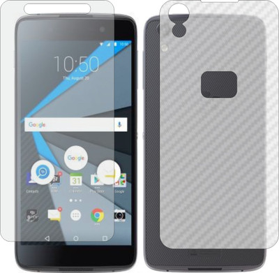 Mobling Front and Back Screen Guard for BLACKBERRY DTEK50 (Front 9H Hardness Matte & Carbon Fiber Skin for Back)(Pack of 2)
